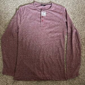 INFINITY Men's Burgundy Long Sleeve Shirt